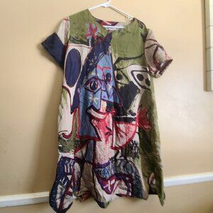ART ON DRESS WILD SYFS THC MULTICOLOR  WOMENS SIZE XL
